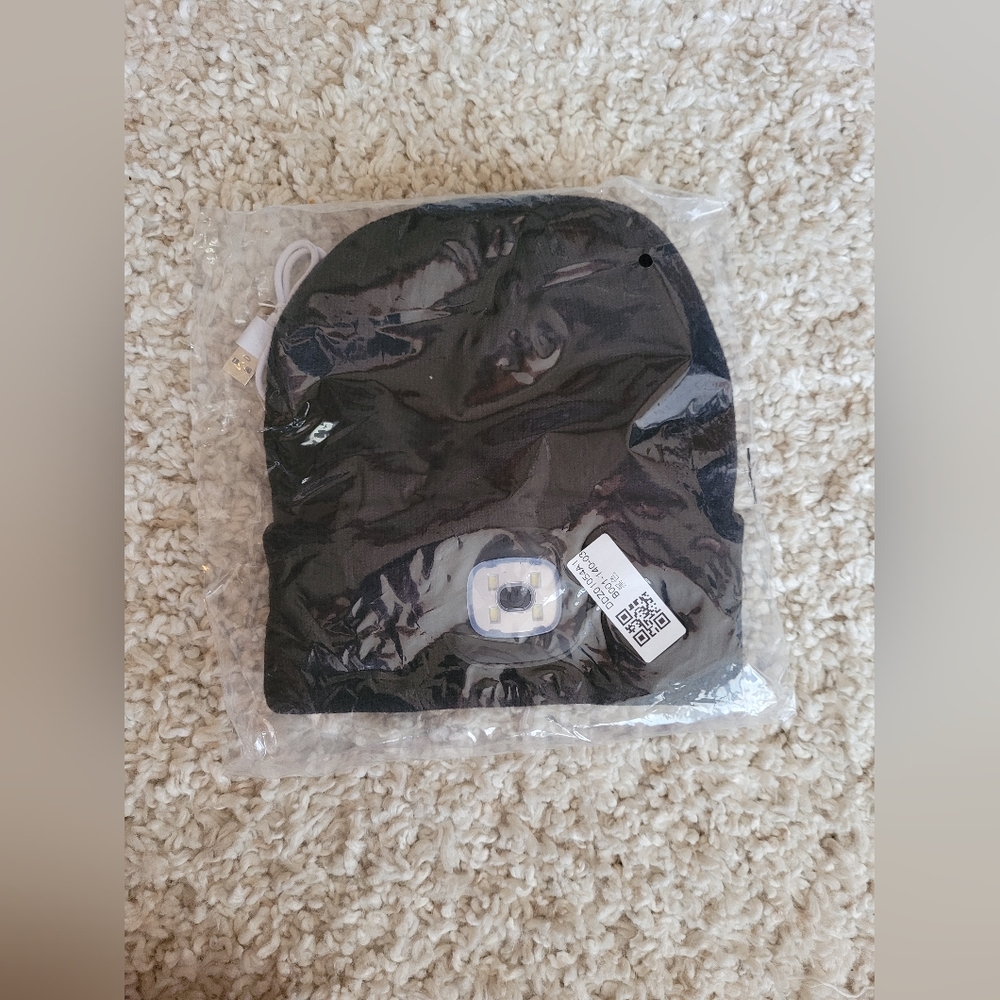 Bluetooth/headlamp beanie